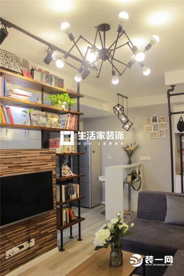 重庆生活家装饰 | 60m²LOFT风格装修实景图 电视墙