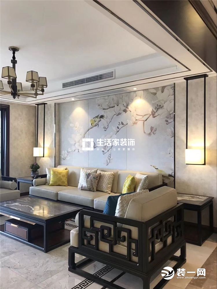 重庆生活家装饰 | 龙湖原著 新中式风格完工案例  客厅