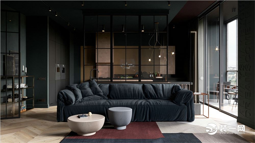 重庆生活家装饰 | 60平方魅力高级黑 ​​​​ 沙发