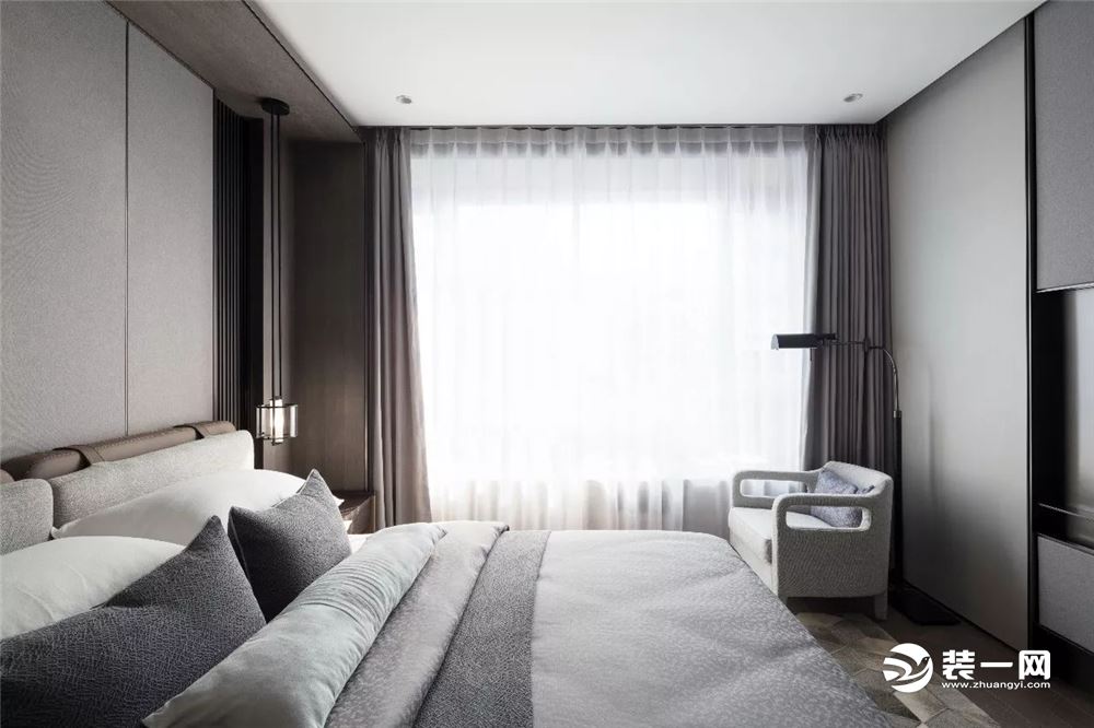 生活家装饰|190平方大平层新中式风格案例  卧室