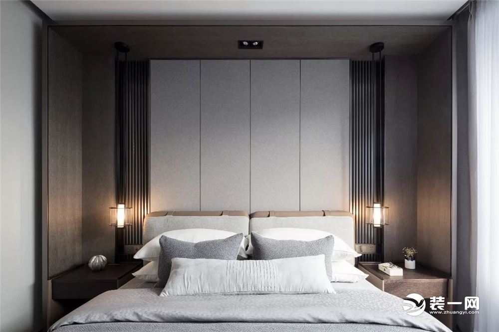 生活家装饰|190平方大平层新中式风格案例 床头背景