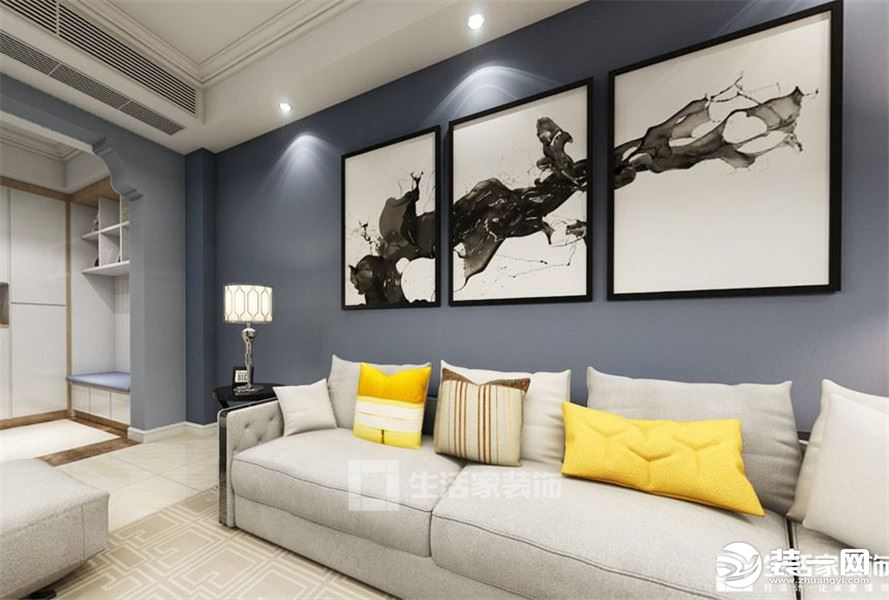 重庆生活家装饰 | 150m²北欧风格案例设计 沙发背景