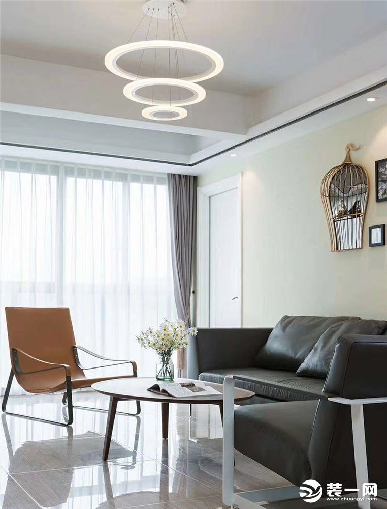 【重庆生活家装饰】紫御江山118m²现代简约装修设计案例 沙发背景