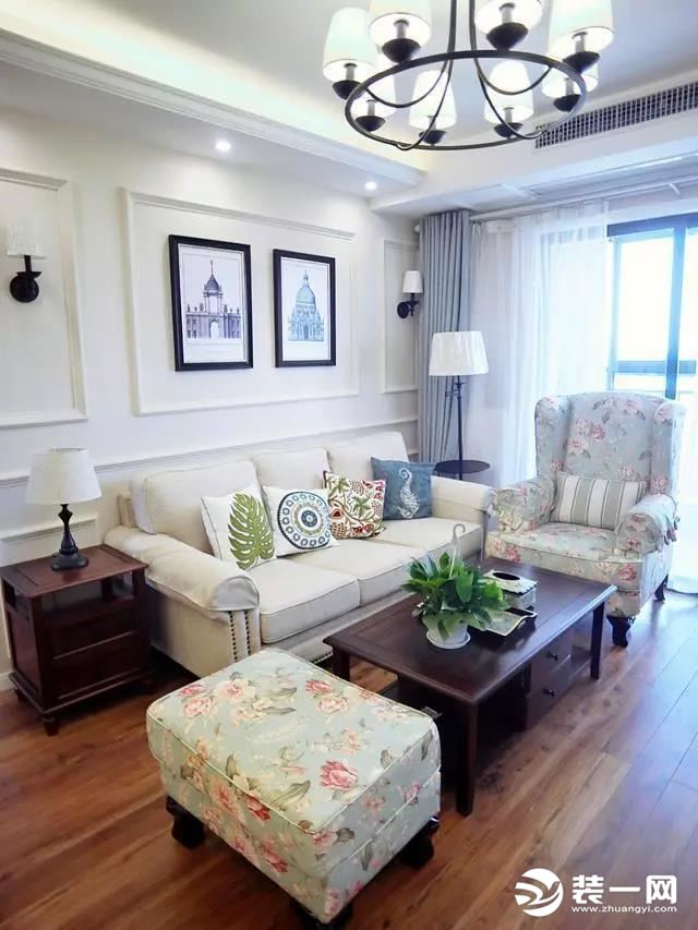 重庆生活家装饰 | 105平美式风格三居室装修案例设计 客厅