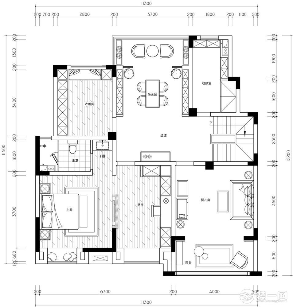 重庆生活家装饰 | 300m²中式风格装修设计案例 二楼