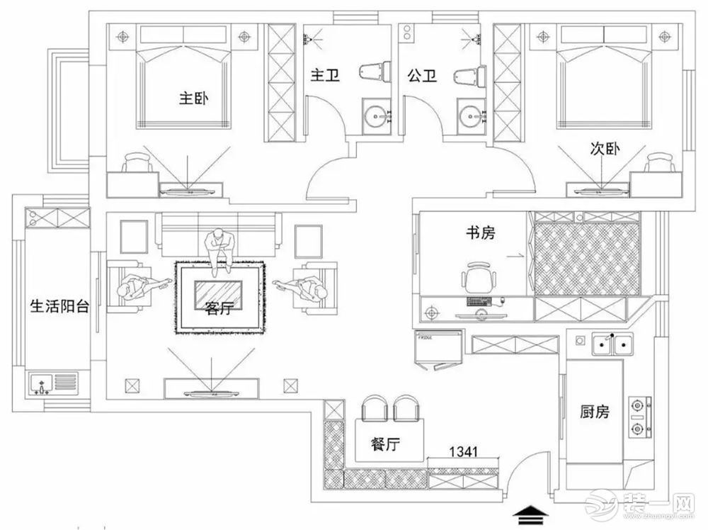 生活家裝飾 | 110m2現(xiàn)代簡約風(fēng)格設(shè)計(jì)案例  平面設(shè)計(jì)