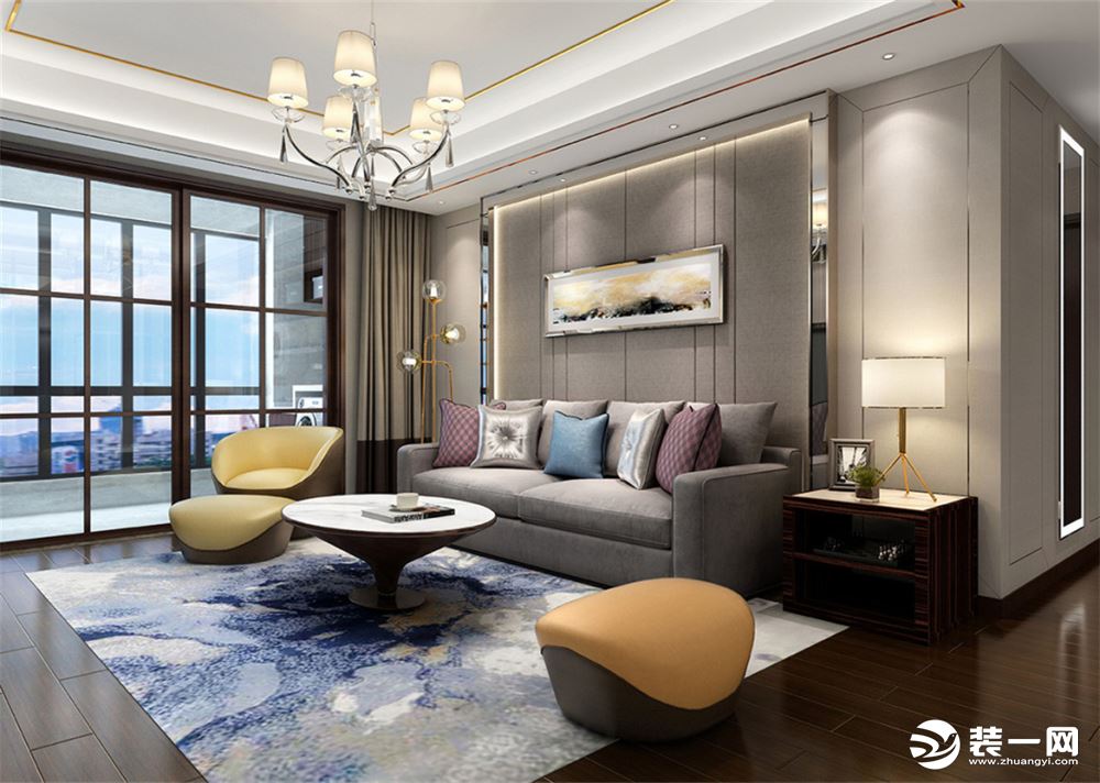重庆生活家装饰 | 130m²轻奢现代风格案例设计 沙发背景