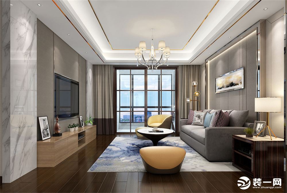 重庆生活家装饰 | 130m²轻奢现代风格案例设计 客厅