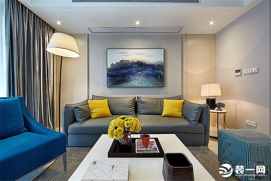 重庆生活家装饰 | 130m²现代港式风格装修效果图  沙发