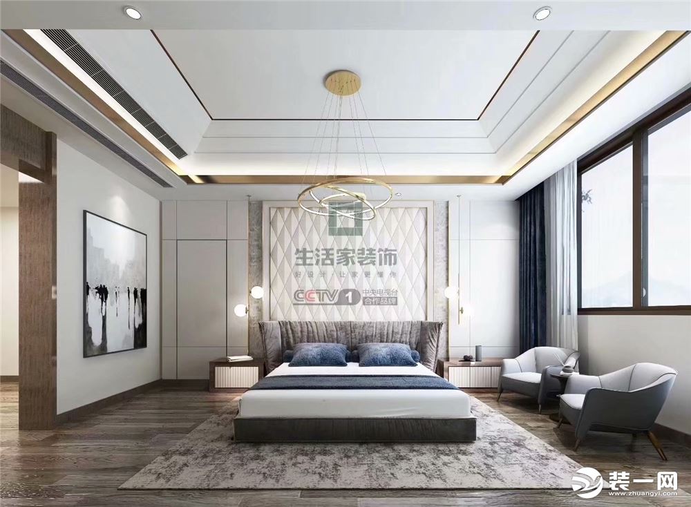 重庆生活家装饰 | 两江新宸-嘉玺 后现代风格装修设计案例 卧室