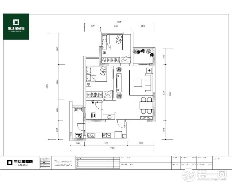 【重庆生活家装饰 】象屿观悦府 70m2 北欧风格