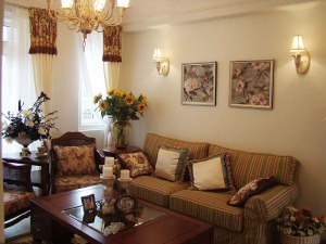 生活家装饰 东原九城 84平 三居室 造价10万 欧式 客厅沙发