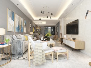 重庆生活家装饰 | 120m²现代风格装修效果图 沙发