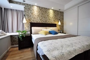 重庆生活家装饰 | 150m2新中式混搭风格装修 卧室床头