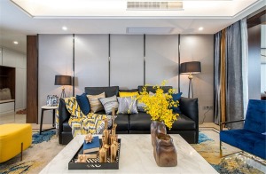 重庆生活家装饰 | 150m²现代简约港式风情设计案例  沙发背景