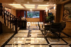 重庆生活家装饰 | 南山澜400m2美式风格装修设计案例 客厅