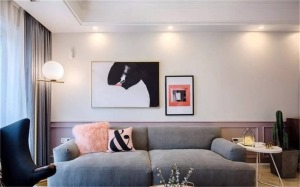 重庆生活家装饰 | 小户型三居室粉色调混搭风格装修设计案例 沙发