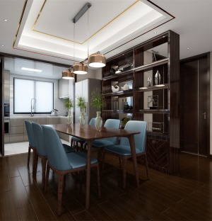 重庆生活家装饰 | 130m²轻奢现代风格案例设计 餐桌