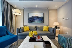 重庆生活家装饰 | 130m2现代港式风格装修效果图  沙发