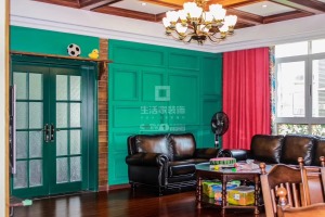 重庆生活家装饰 | 江南小区182m²美式风格装修实景 沙发