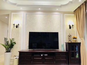 【庆生活家装饰】保利江上明珠 90m2 美式风格 电视背景墙