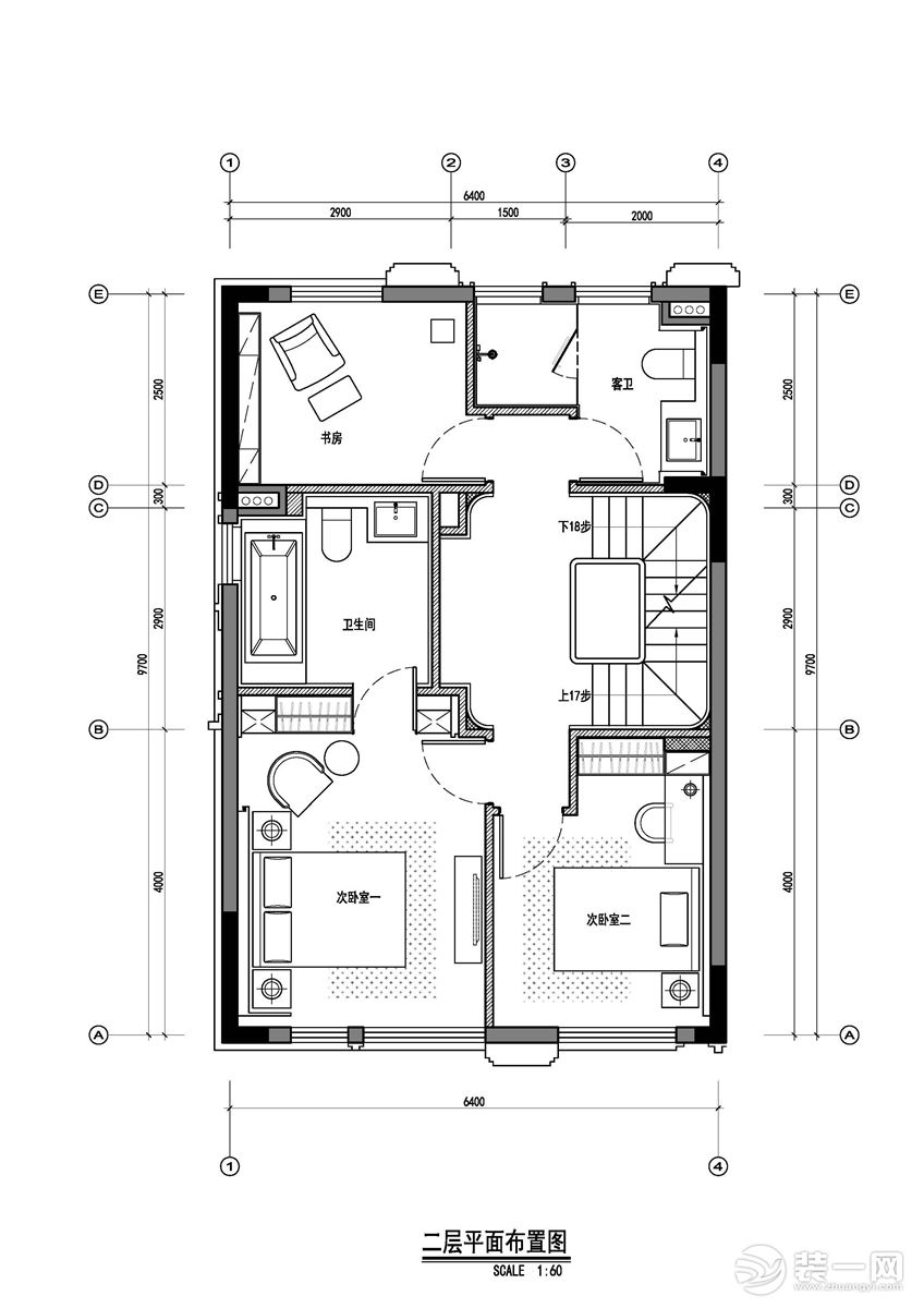 二层平面布置图阆中 新中式装修风格 三层小别墅装修