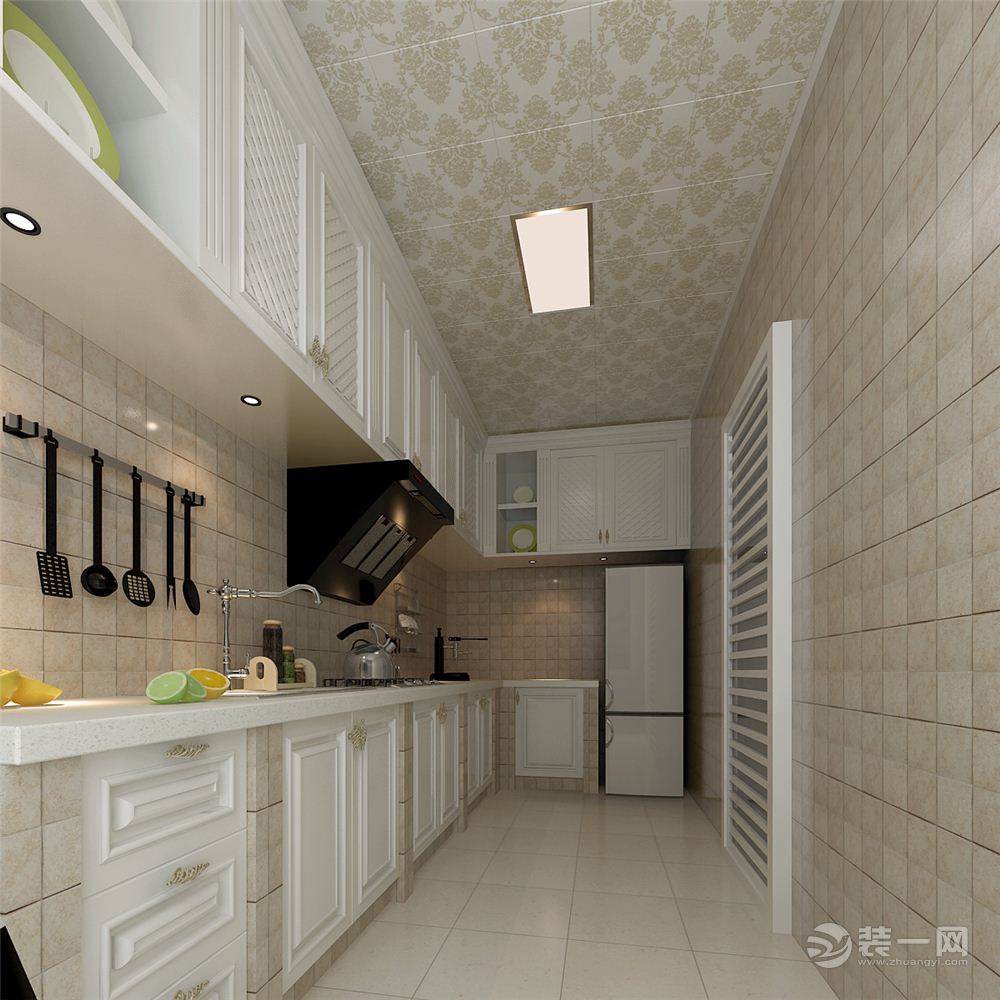 哈尔滨大都会新天地109平米两居室田园风格厨房
