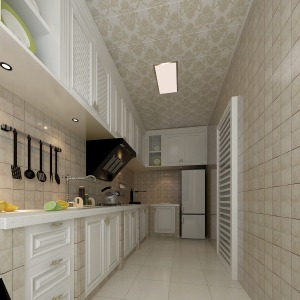 哈尔滨大都会新天地109平米两居室田园风格厨房