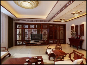 中式风格大户型大厅