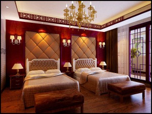 中式风格大户型卧室
