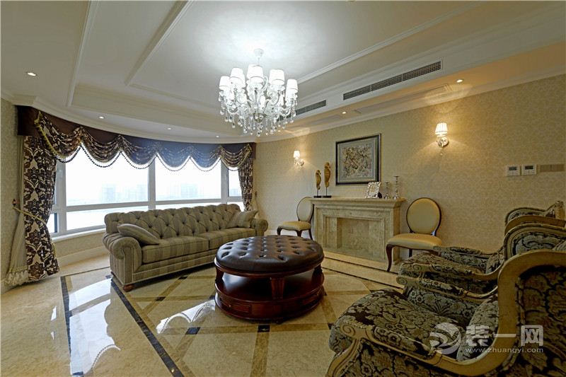 武汉华侨城160平四居室新古典风格茶室