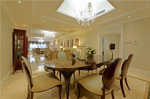 武汉华侨城160平四居室新古典风格餐厅餐桌