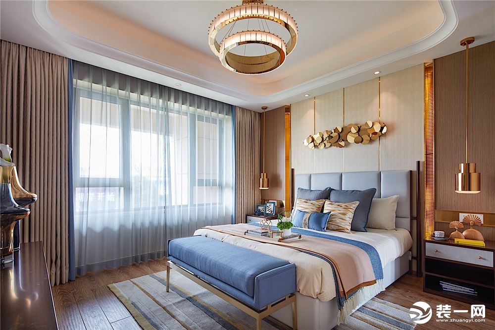 上海尚汇豪庭三居室125平欧式风格卧室装修效果图