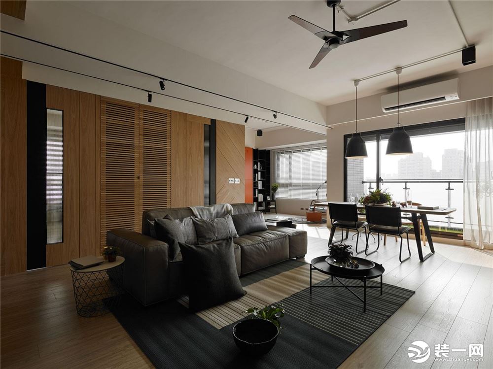 上海三居室140平现代简约风格客厅装修效果图