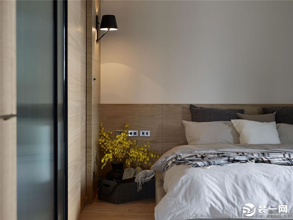 上海三居室140平现代简约风格卧室装修效果图