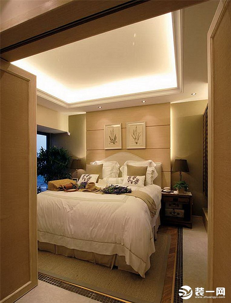 上海保利梧桐语四居室171平美式风格卧室装修效果图