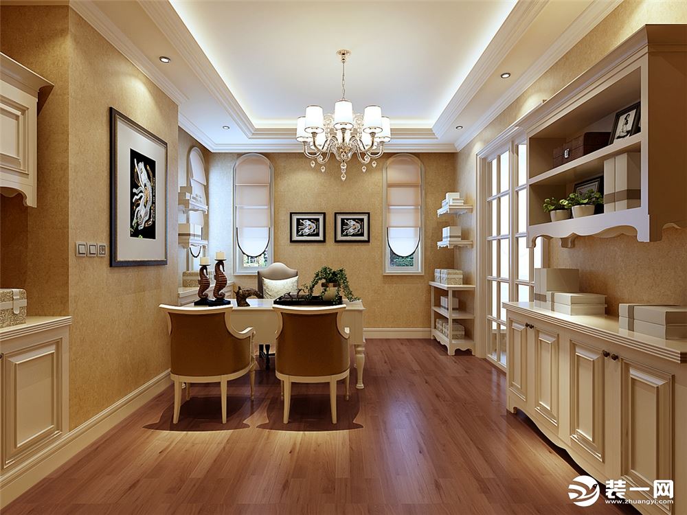 上海悦龙湾280平别墅简欧风格餐厅装修效果图