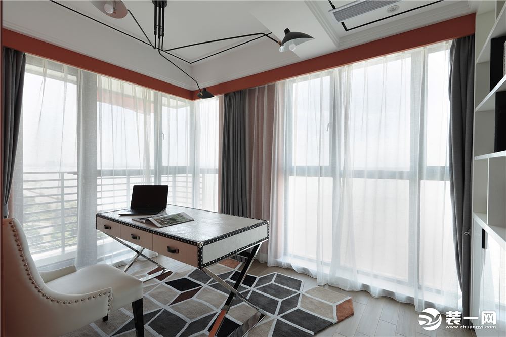 上海三居室145平现代简约风格书房装修效果图