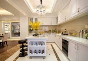 上海四居室150平美式轻奢风格厨房装修效果图