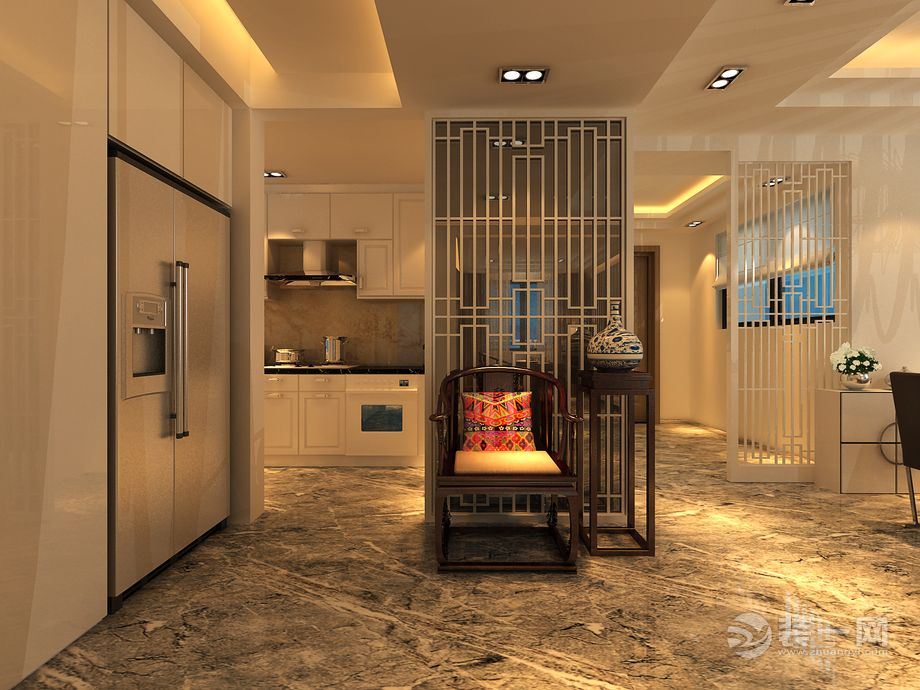 广州星汇文瀚154平米三居室现代风格餐厅效果图