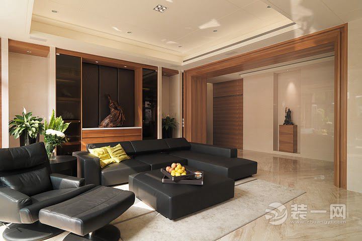 广州奥园公园90平米三居室现代风格客厅