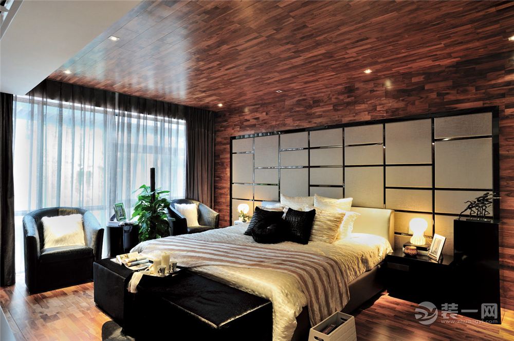 广州合生君景湾113平米三居室现代风格卧室