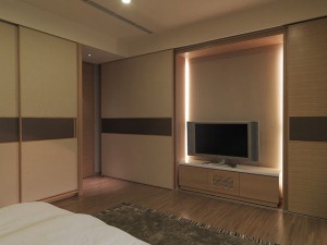 广州市越秀区青龙坊87平米三居室现代风格卧室