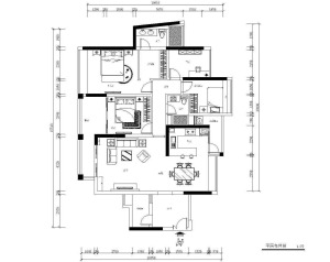 广州新庆路小区120平米三居室现代简约风格布置图