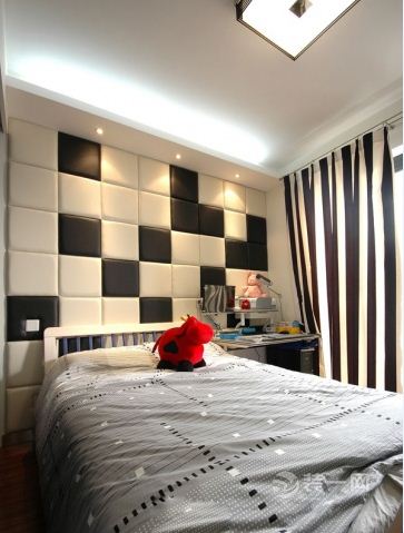 紫荆花园现代风格两居室 卧室装修效果图