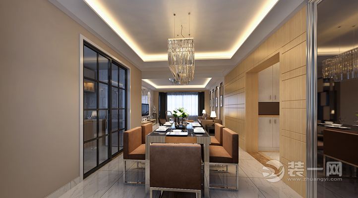 中城麗景香山- 126平 三居室 造價13萬 現代簡約餐廳