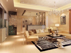 武汉融科天城168平大户型现代简约风格客厅地毯
