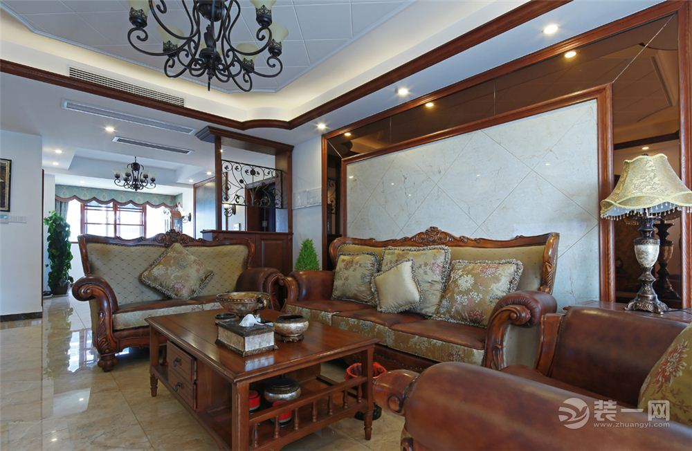 南昌天使水榭湾140平米三居室美式风格客厅2