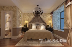郑州二号城邦双拼160平四居室美式风格装修卧室