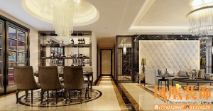 哈尔滨汇锦庄园140平米三居室港式风格餐厅